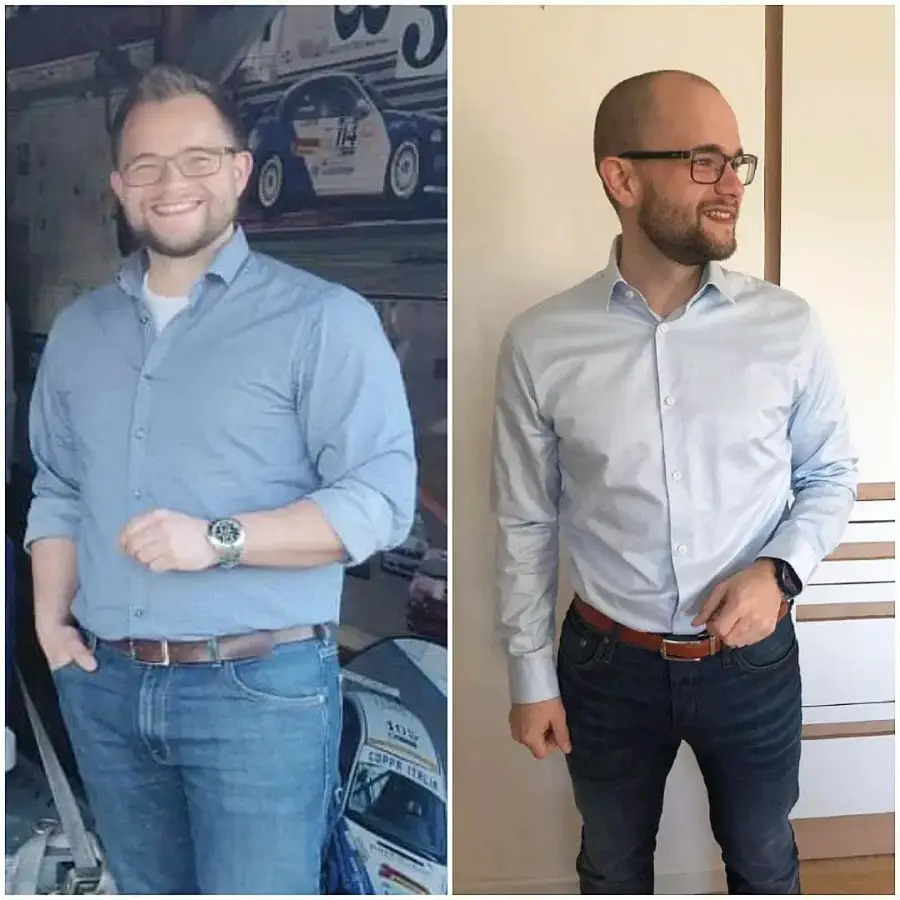 Anders, før og efter forløbet hos GrodsFit