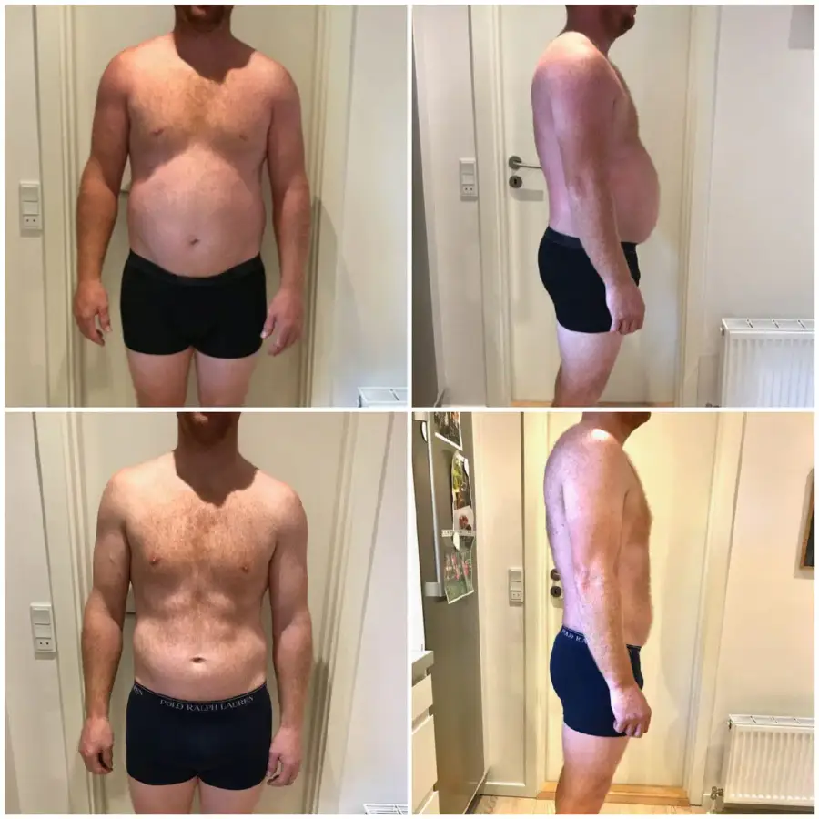 Leif, før og efter forløbet hos GrodsFit