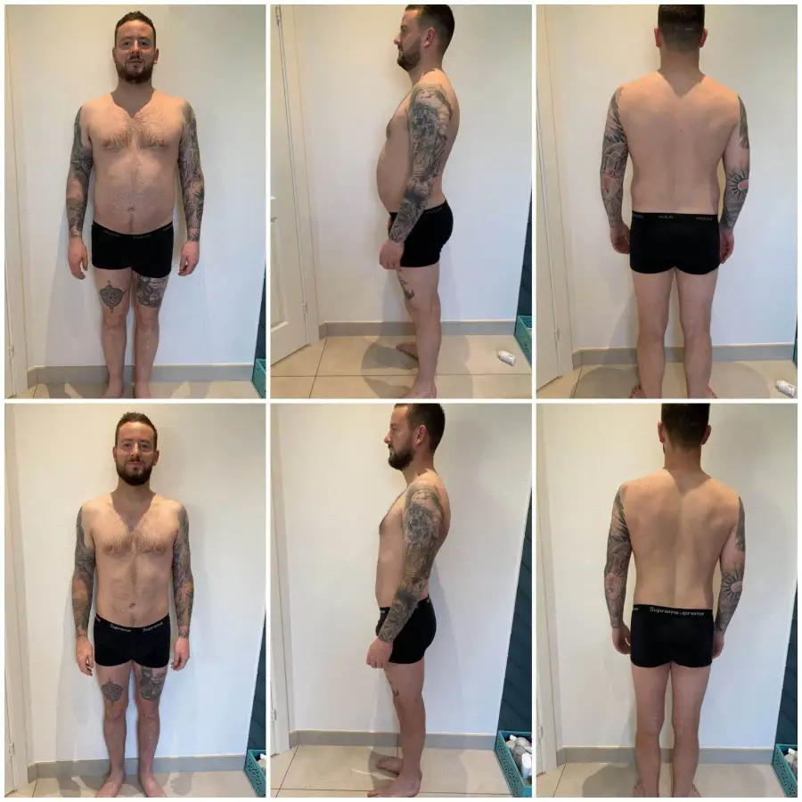 Peter, før og efter forløbet hos GrodsFit